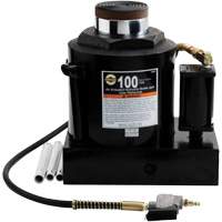 Air Actuated Bottle Jack, 100 Ton(s), Air Hydraulic/Manual Hydraulic, 17-22/25" Raised Height Superchem Industries