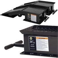 Heavy-Duty Truck Ramps with Long T-Handle, 40000 lbs. Capacity, 45" L, 13-1/2" W, 9-19/50" H Superchem Industries