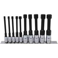 Metric Hex Socket Bit Set with Reduced Shank, 10 Pieces, 1/4"/3/8" Drive Size Superchem Industries