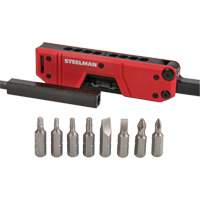 Tournevis de poche pliant aimant&eacute; 10 en 1, 4-3/10" lo Superchem Industries