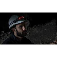 Lampe frontale &eacute;troite activ&eacute;e par le mouvement avec clignotant arri&egrave;re rouge, DEL, 250 lumens, 3 hres de fonctionnement, piles AA Superchem Industries