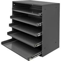 Armoire de rangement &agrave; cloisons, Acier, 5 compartiments, 20-1/2" la x 12-1/2" p, 21" h, Gris Superchem Industries