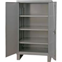 Armoire tr&egrave;s robuste, Acier, 3 Tablettes, 66" h x 48" la x 24" P, Gris Superchem Industries