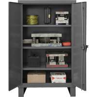 Armoire tr&egrave;s robuste, Acier, 3 Tablettes, 66" h x 60" la x 24" P, Gris Superchem Industries
