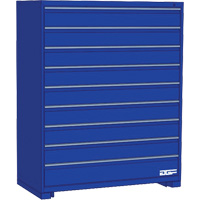 Armoire &agrave; tiroirs modulaire, 9 tiroirs, 30" la x 24" p x 60" h, Bleu Superchem Industries