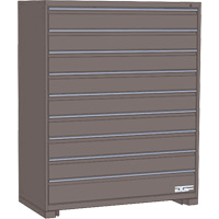 Armoire &agrave; tiroirs modulaire, 9 tiroirs, 24" la x 24" p x 60" h, Gris Superchem Industries