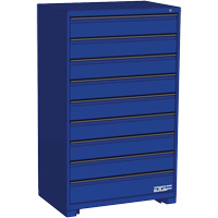 Armoire &agrave; tiroirs modulaire, 9 tiroirs, 36" la x 24" p x 60" h, Bleu Superchem Industries
