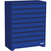 Armoire &agrave; tiroirs modulaire, 9 tiroirs, 48" la x 24" p x 60" h, Bleu Superchem Industries