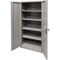 Armoire de rangement, Acier, 4 Tablettes, 78" h x 36" la x 24" P, Gris Superchem Industries