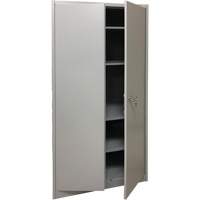Armoire de rangement, Acier, 4 Tablettes, 78" h x 36" la x 24" P, Gris Superchem Industries