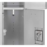 Lockers, 3 -tier, 12" x 18" x 86", Steel, Grey, Knocked Down Superchem Industries