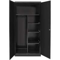 Armoire de rangement combin&eacute;e, 36" la x 18" p x 72" h, Noir Superchem Industries