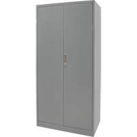 Armoires de rangement Hi-Boy, Acier, 4 Tablettes, 72" h x 36" la x 18" P, Gris Superchem Industries