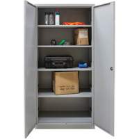 Armoires de rangement Hi-Boy, Acier, 4 Tablettes, 72" h x 36" la x 18" P, Gris Superchem Industries