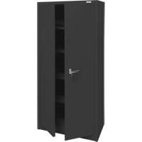 Armoire d'entreposage, Acier, 4 Tablettes, 66" h x 30" la x 15" P, Noir Superchem Industries