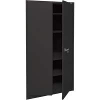 Storage Cabinet, Steel, 4 Shelves, 78" H x 36" W x 24" D, Black Superchem Industries