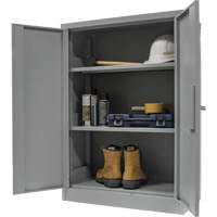 Counter-High Storage Cabinet, Steel, 2 Shelves, 42" H x 48" W x 24" D, Grey Superchem Industries