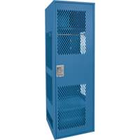 Casier pour &eacute;quipement avec porte, Acier, 24" la x 18" p x 72" h, Bleu fonc&eacute; Superchem Industries
