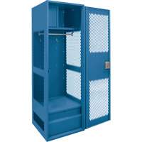 Casier pour &eacute;quipement avec porte, Acier, 24" la x 18" p x 72" h, Bleu fonc&eacute; Superchem Industries