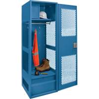 Casier pour &eacute;quipement avec porte, Acier, 24" la x 18" p x 72" h, Bleu fonc&eacute; Superchem Industries