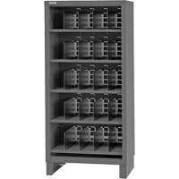 Armoire robuste &agrave; façade ouverte avec s&eacute;parateurs, Acier, 0 tiroirs, 36" x 24" x 78", Gris Superchem Industries