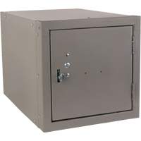 Stackable Cube Locker, 12" x 18" x 12", Steel, Grey, Knocked Down Superchem Industries