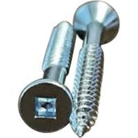Flat SOC Wood Screws, #10 x 2" L, Zinc Plated Superchem Industries