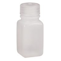 Bouteilles peu encombrantes &agrave; prise facile, Carr&eacute;e, 2 oz, Plastique Superchem Industries