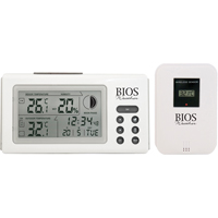 Indoor/Outdoor Thermometers With Clock, Contact, Digital, 32 to 122°F (0 to 50°C) Superchem Industries