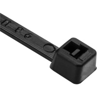 PA66 Cable Ties, 8" Long, 50 lbs. Tensile Strength, Black Superchem Industries