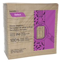 Pro Select 1/8 Fold Dinner Napkins, 1 Ply, 15.5" x 16" Superchem Industries