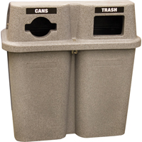 Contenants de recyclage Bullseye, Bord de rue, Plastique, 2 x 22 gal. US Superchem Industries