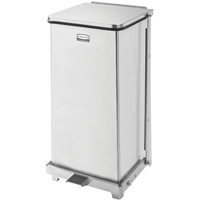 Defenders&reg; Square Step Can with Liner, Stainless Steel, 6.5 US gal. Capacity Superchem Industries
