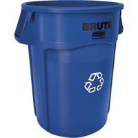 Contenants ronds pour le recyclage BRUTE, Vrac, Plastique, 44 gal. US Superchem Industries