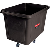 Bulk Cube Truck, Polyethylene, 48" L x 34-1/16" W x 36-1/2" H, 20 cu.ft. Volume, 600 lbs. Capacity Superchem Industries