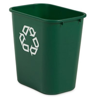 Medium Recycling Wastebasket, Deskside, Plastic, 28 US Qt. Superchem Industries