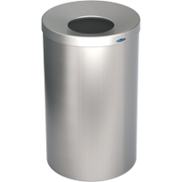 Lobby Waste Receptacle, Stainless Steel, 33 US gal. Superchem Industries