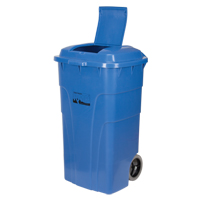 Roll Out Recycling Bin, Curbside, Polyethylene, 65 US gal. Superchem Industries