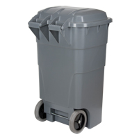 Roll Out Garbage Bin, Polyethylene, 65 US gal. Superchem Industries