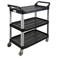 Utility Cart, 3 Tiers, 19-3/4" x 37-1/2" x 40-1/4", 250 lbs. Capacity Superchem Industries