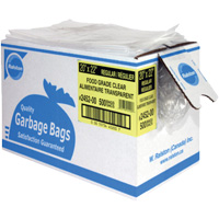 Food-Grade Garbage Bags, X-Strong, 35" W x 50" L, 0.92 mils, Clear Superchem Industries