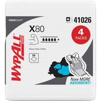 X80 Wipers, Heavy-Duty, 12-1/2" L x 12" W Superchem Industries