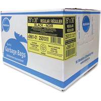 Industrial Garbage Bags, Regular, 36" W x 26" L, 0.65 mils, Black Superchem Industries