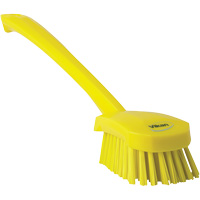 Brosse &agrave; manche long, Soies Ferme, Longueur de 16-3/10", Jaune Superchem Industries
