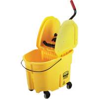 WaveBrake&reg; Mop Bucket & Wringer Combo Pack, Down Press, 8.75 US Gal.(35 Quart), Yellow Superchem Industries