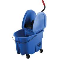 WaveBrake&reg; Mop Bucket & Wringer Combo Pack, Down Press, 8.75 US Gal.(35 Quart), Blue Superchem Industries
