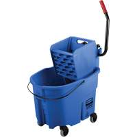 WaveBrake&reg; Mop Bucket & Wringer Combo Pack, Side Press, 8.75 US Gal.(35 Quart), Blue Superchem Industries