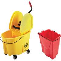WaveBrake&reg; Mop Bucket & Wringer Combo Pack, Down Press, 8.75 US Gal.(35 Quart), Yellow Superchem Industries