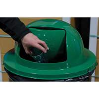 Drum Waste Disposal Top, Dome Lid, Metal, Fits Container Size: 23-1/2" Dia. Superchem Industries