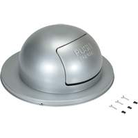 Drum Waste Disposal Top, Dome Lid, Metal, Fits Container Size: 23-1/2" Dia. Superchem Industries